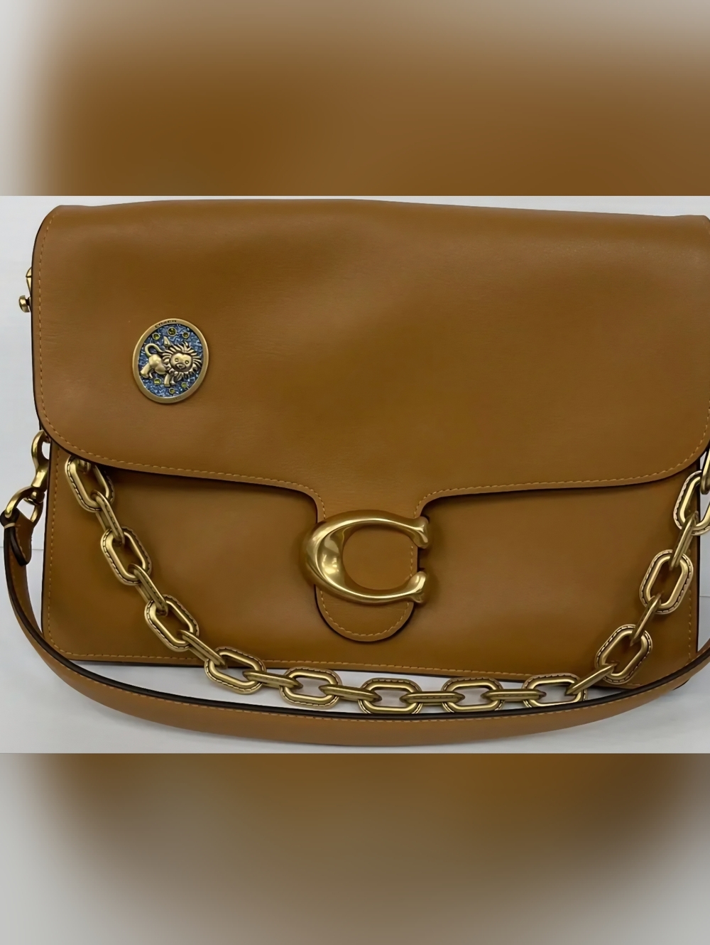COACH Chain Tabby 30 Shoulder Bag In Honey Brown